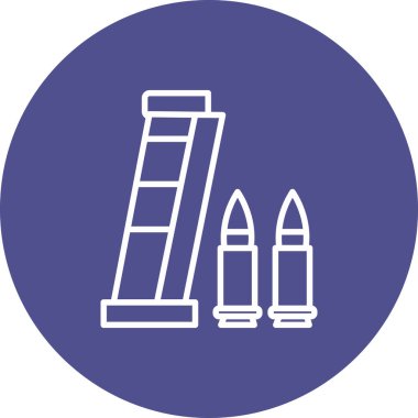 Kurşun ikonu vektörü. İnce çizgi işareti. İzole edilmiş kontür sembolü gösterimi