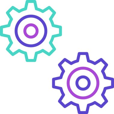 Sikke dişli ayarları simgesi - taslak biçimi