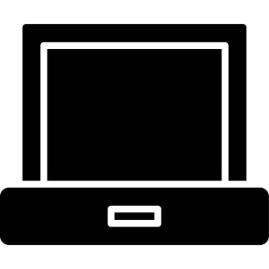 dizüstü bilgisayar web simgesi, basit vektör illüstrasyonu