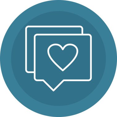 kalp düz vektör simgesi