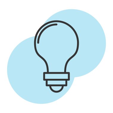 ampul simgesi, vektör illüstrasyonu