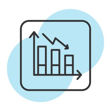 iş grafiği ikon vektör illüstrasyonu