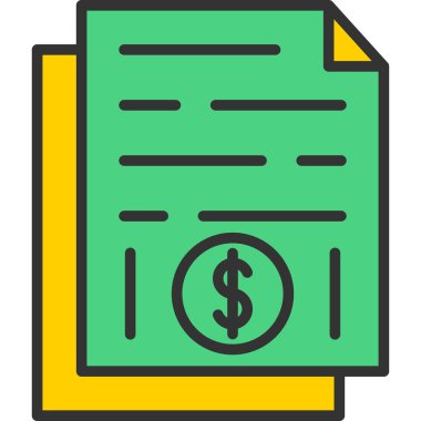 belge simgesi vektör illüstrasyonu