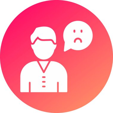 Maskeli ve hüzünlü bir mesajı olan bir adamın vektör çizimi