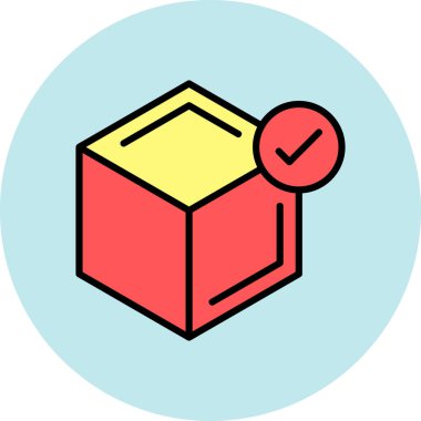 Boks yap. Web simgesi vektör illüstrasyonu