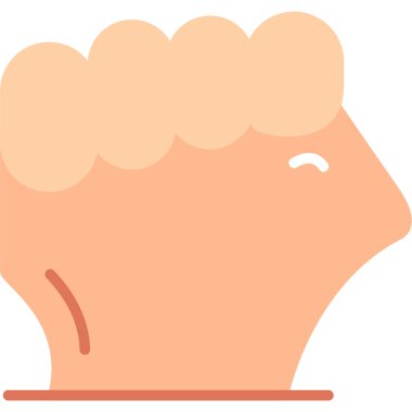 İnsan kafası, illüstrasyon, beyaz arkaplan üzerindeki vektör.