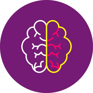 beyin ikonu vektör illüstrasyonu