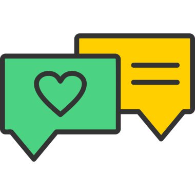 İleti sohbet mesajı ikonu vektör illüstrasyon tasarımı