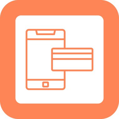 Cep telefonu. Web simgesi basit tasarım