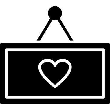 Kalp ikonu vektör illüstrasyonu