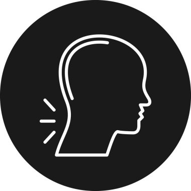 baş simge, vektör illüstrasyonu