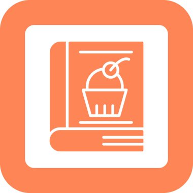 Kek. Web simgesi basit illüstrasyon