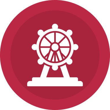 Tekerlek simgesi, vektör çizimi