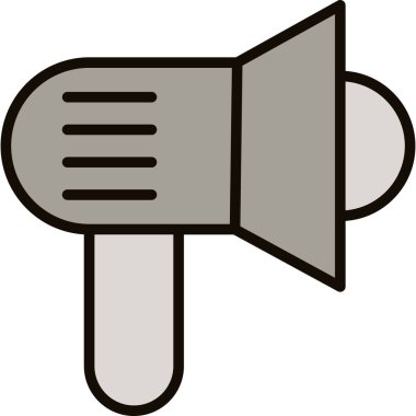 Megafon. Web simgesi basit illüstrasyon