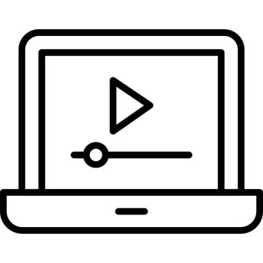 çevrimiçi oyun satırı vektörü simgesi