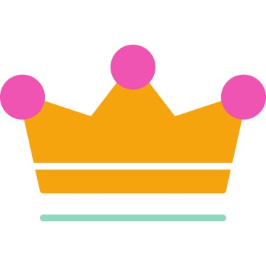 Taç. Web simgesi basit illüstrasyon