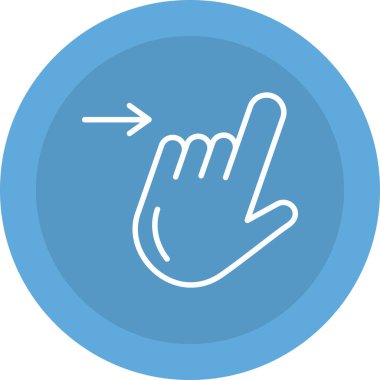 Bir el simgesinin vektör illüstrasyonu