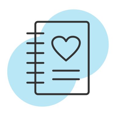 Kalp. Web simgesi basit illüstrasyon