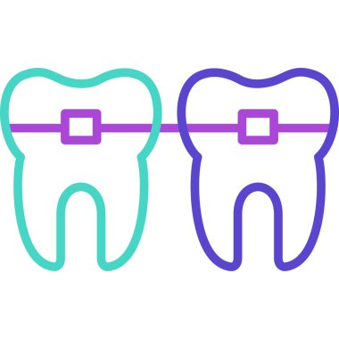 vektör çizim modern b eksikliği simgesi diş
