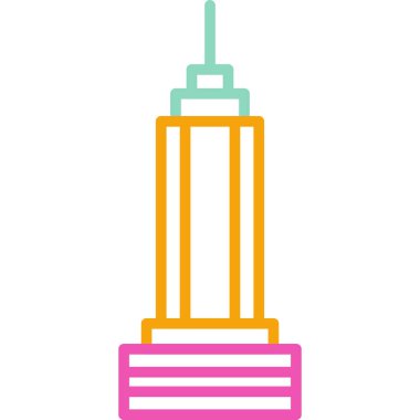 Bina. Web simgesi basit illüstrasyon