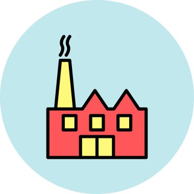 Bina. Web simgesi basit illüstrasyon