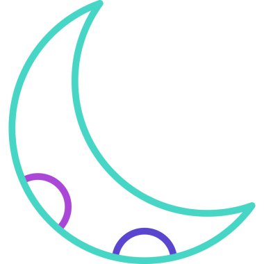 Ay. Web simgesi basit illüstrasyon