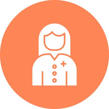 Bir kadın doktor simgesinin vektör çizimi