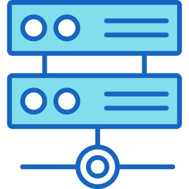 veritabanı. Web simgesi basit illüstrasyon
