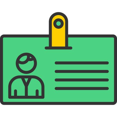 kimliği rozet simge vektör çizim