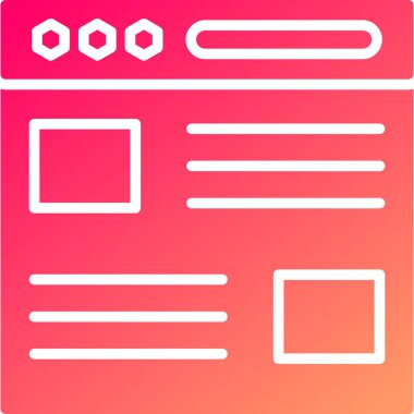 Tarayıcı pencere simgesi dış hat biçiminde