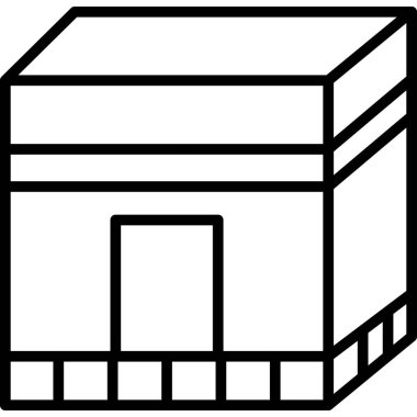 kutu lojistik lojistik simgesi ana hat biçiminde