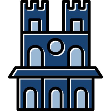 Bina binası simgesi - ana hatlar biçiminde