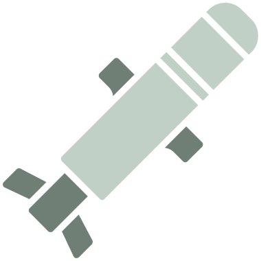 Füze Basit Vektör Simgesi İllüstrasyonu