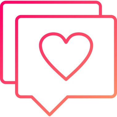 Kalp ikonu vektör illüstrasyonu