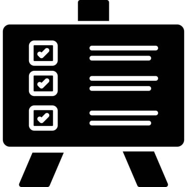 Kontrol listesi simgesi vektör illüstrasyonu