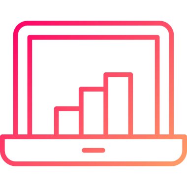 bilgisayar monitörü simgesi, modern basit illüstrasyon
