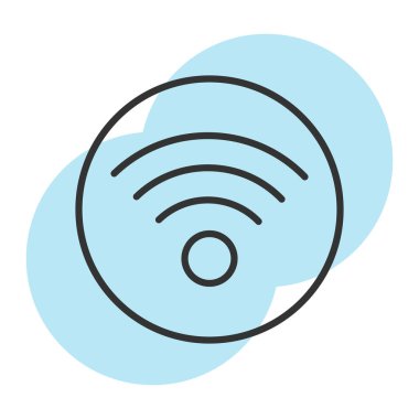 Kablosuz ağ simgesi. vektör illüstrasyonu