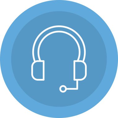 kulaklık simge vektör çizim