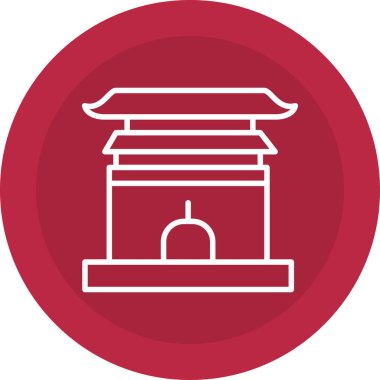 vektör Çin Tapınağı simgesi