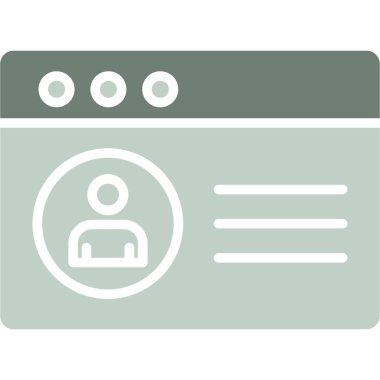 tarayıcı web sayfası düz vektör simgesi