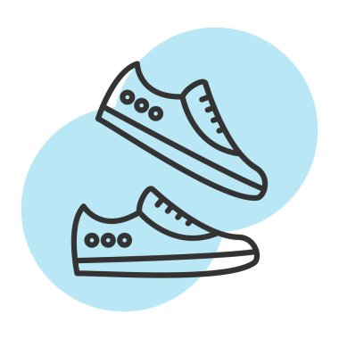 Spor ayakkabılarının vektör çizimi