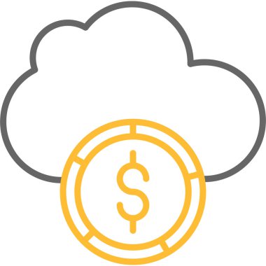 bulut hesaplama vektörü simgesi