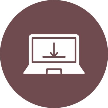 Bilgisayar ekranı. Web simgesi basit illüstrasyon