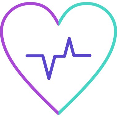 Kalp ikonu vektör illüstrasyonu