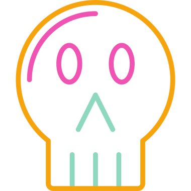 Kafatası. Web simgesi basit illüstrasyon