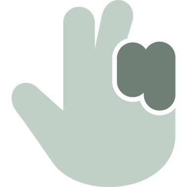 Beyaz arkaplanda el hareketleri, illüstrasyon, vektör.