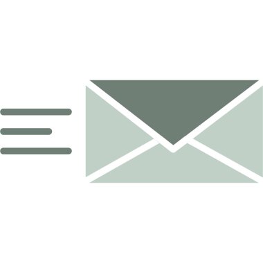 E- posta zarfı simgesi beyaz arkaplanda izole edilmiş. ileti sembolü