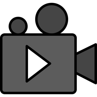 video konferans simgesi, illüstrasyon vektörü