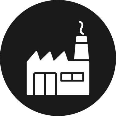 factory icon, vector illustration simple design