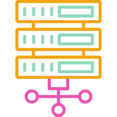 Sunucu. Web simgesi basit illüstrasyon